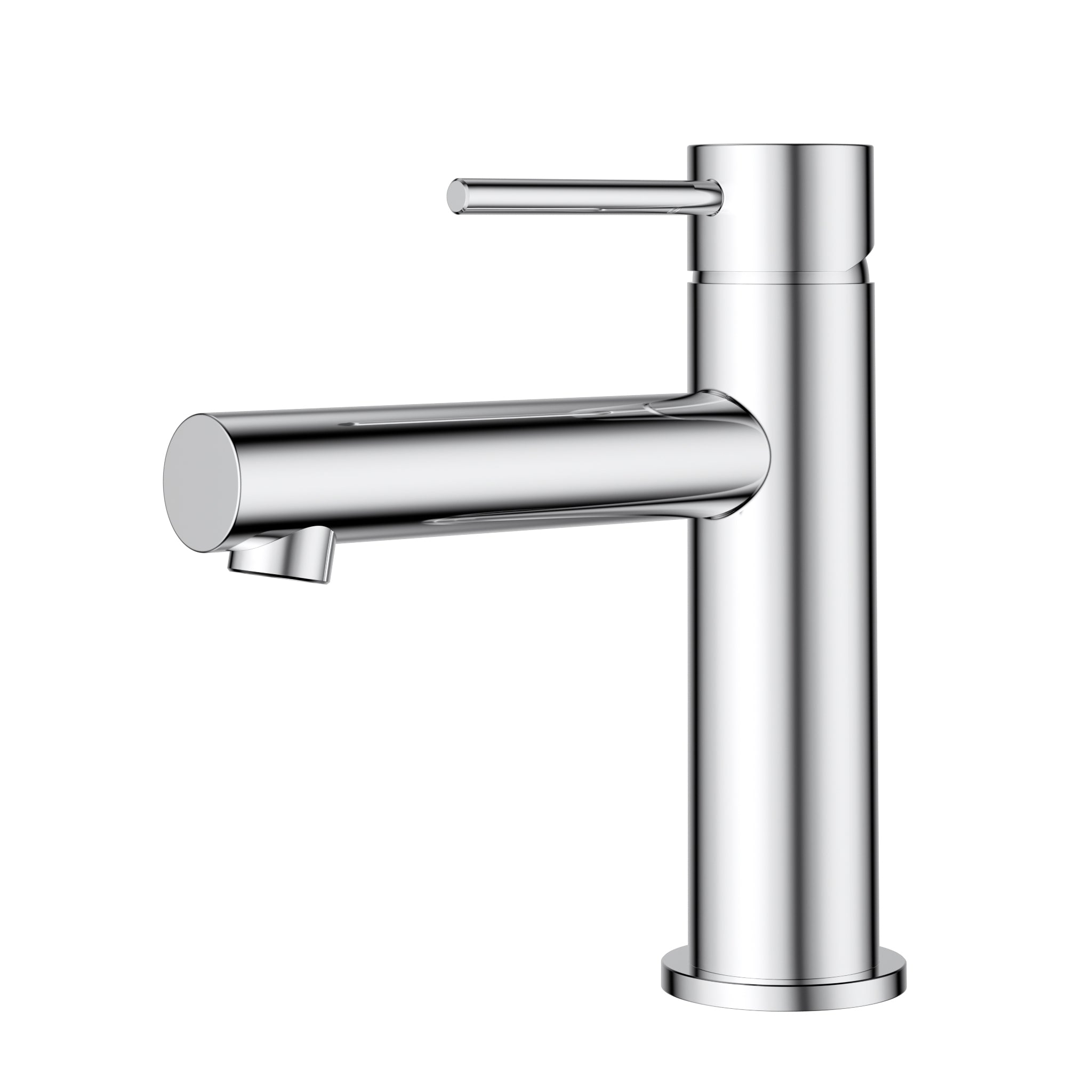 IKON OTUS SLIMLINE STRAIGHT SPOUT BASIN MIXER 168MM CHROME