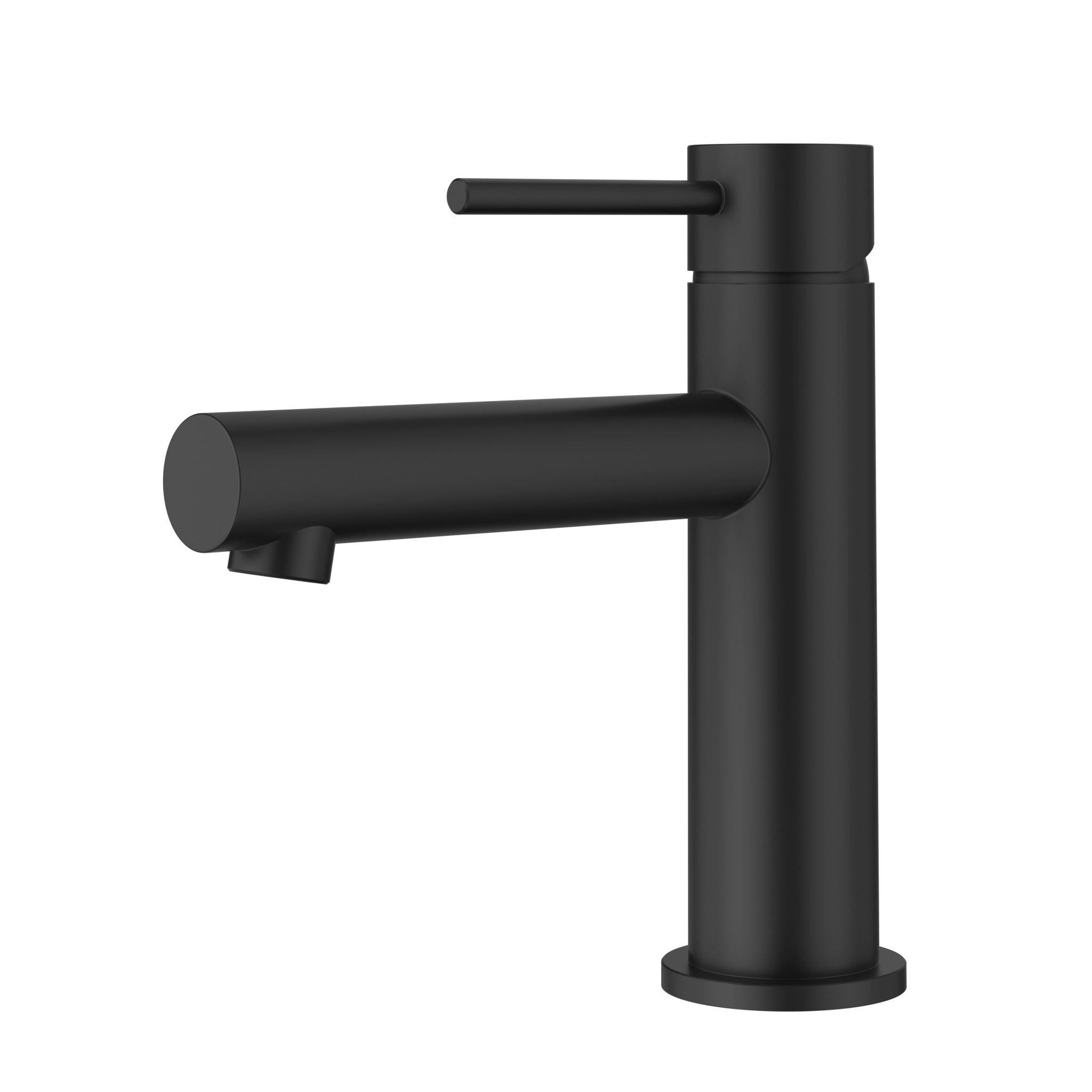 IKON OTUS SLIMLINE STRAIGHT SPOUT BASIN MIXER 168MM MATTE BLACK