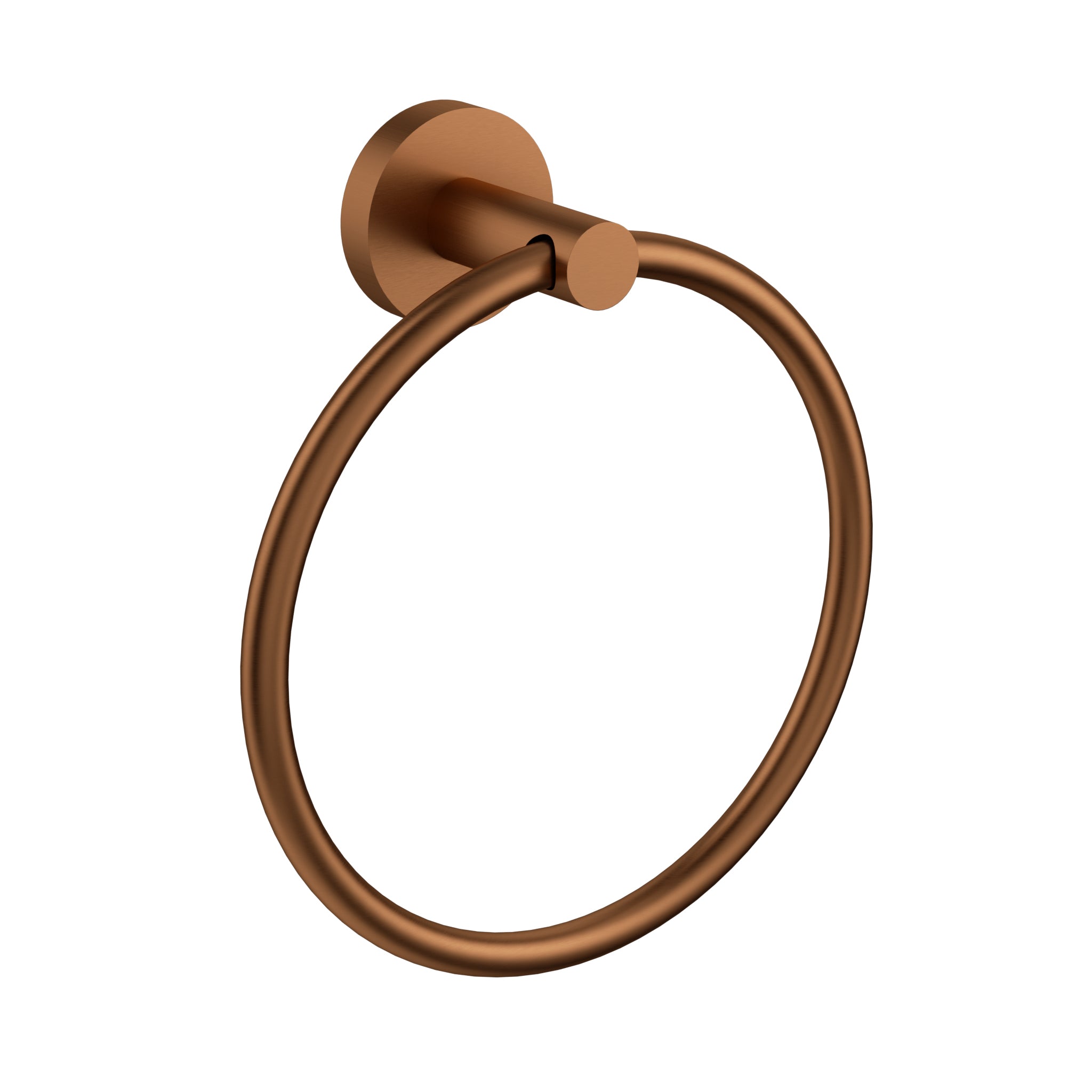 IKON OTUS SLIMLINE TOWEL RING 190MM BRUSHED COPPER