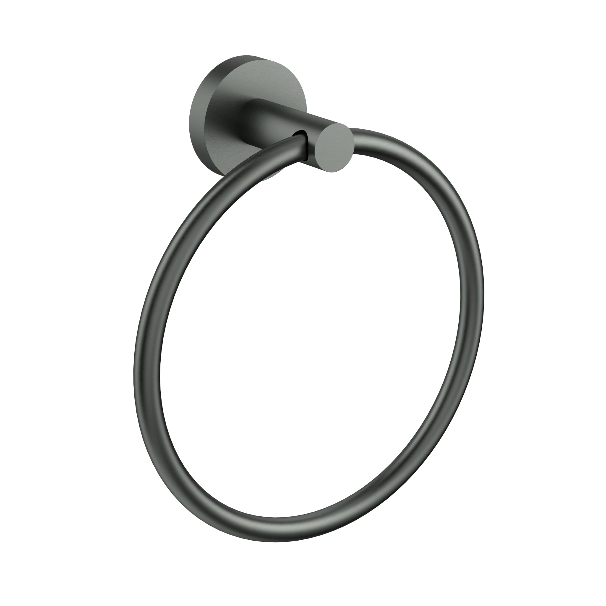 IKON OTUS SLIMLINE TOWEL RING 190MM GUN METAL