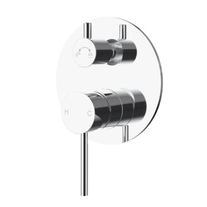 IKON OTUS SLIMLINE WALL MIXER DIVERTER TRIM KIT WITH BODY 135MM CHROME