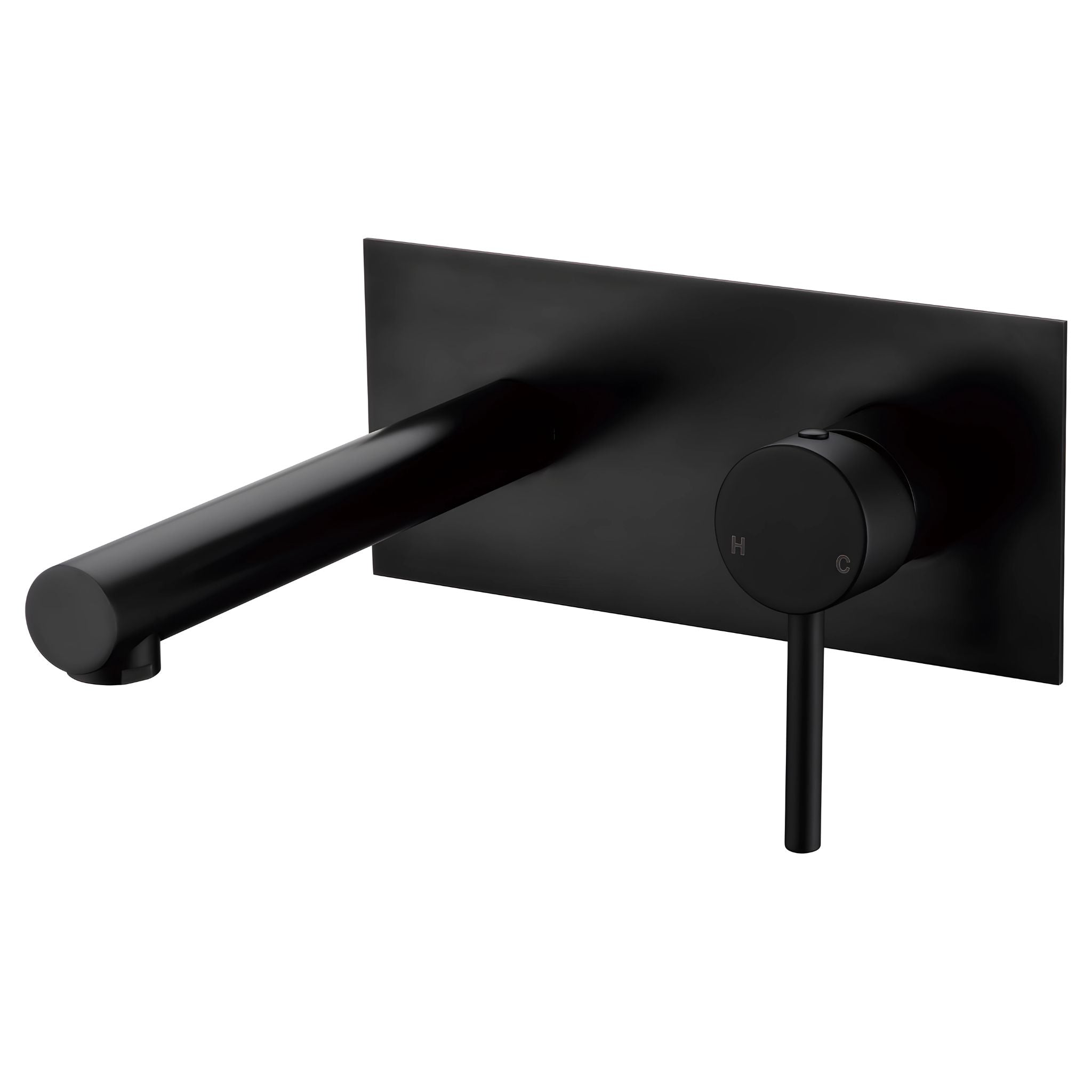 IKON OTUS WALL BASIN MIXER 220MM MATTE BLACK