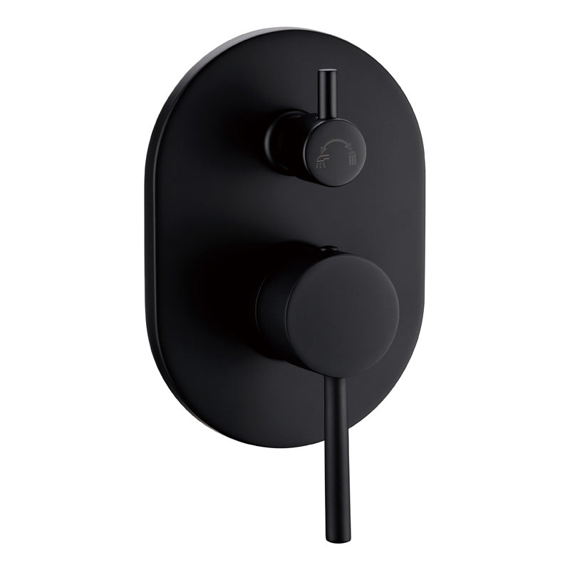 IKON OTUS WALL MIXER DIVERTER 180MM MATTE BLACK