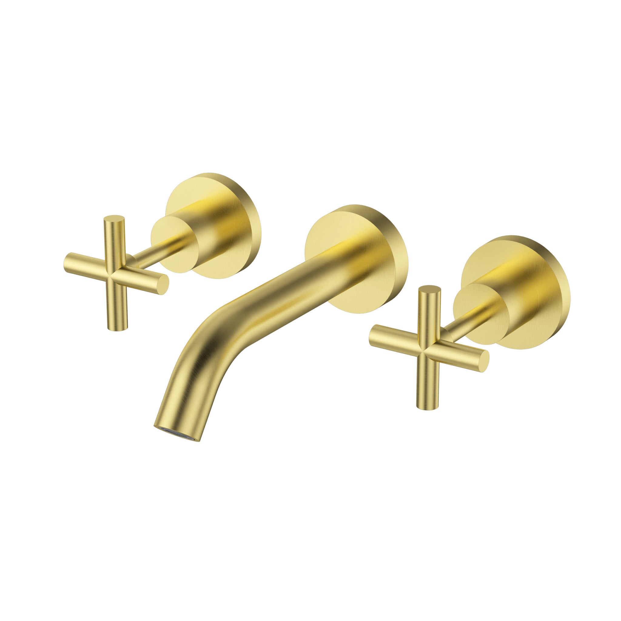 IKON BATH TAP SET 166MM BRUSHED GOLD