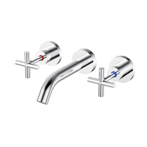 IKON BATH TAP SET 166MM CHROME