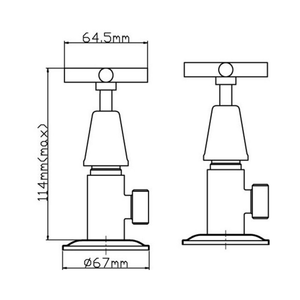 IKON PLNZ WASHING MACHINE STOPS 114MM