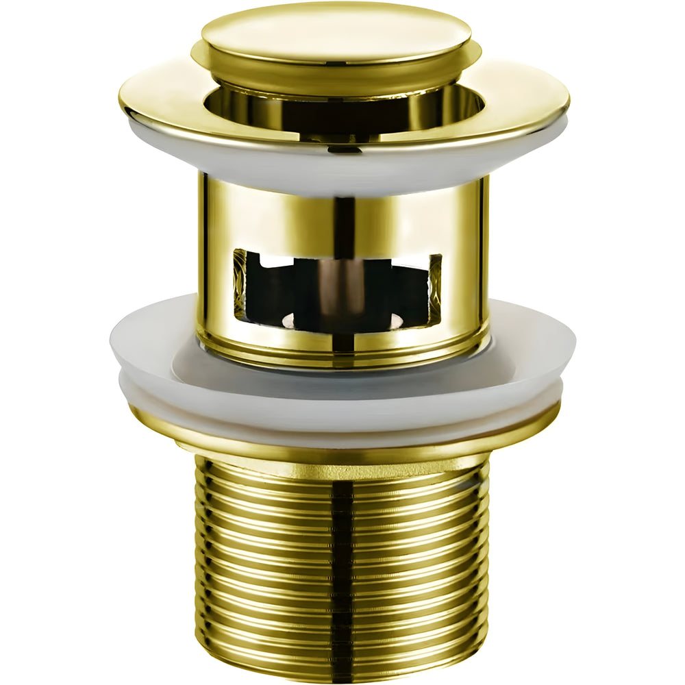 IKON POP-UP OVERFLOW WASTE BASIN BRUSHED GOLD