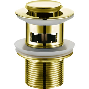 IKON POP-UP OVERFLOW WASTE BASIN BRUSHED GOLD
