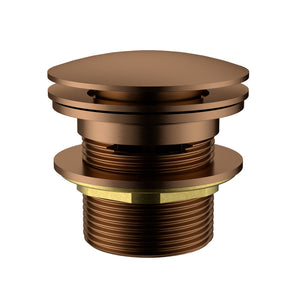 IKON POP-UP PLUG WITH REMOVABLE AND OVERFLOW WASTE BATH BRUSHED COPPER