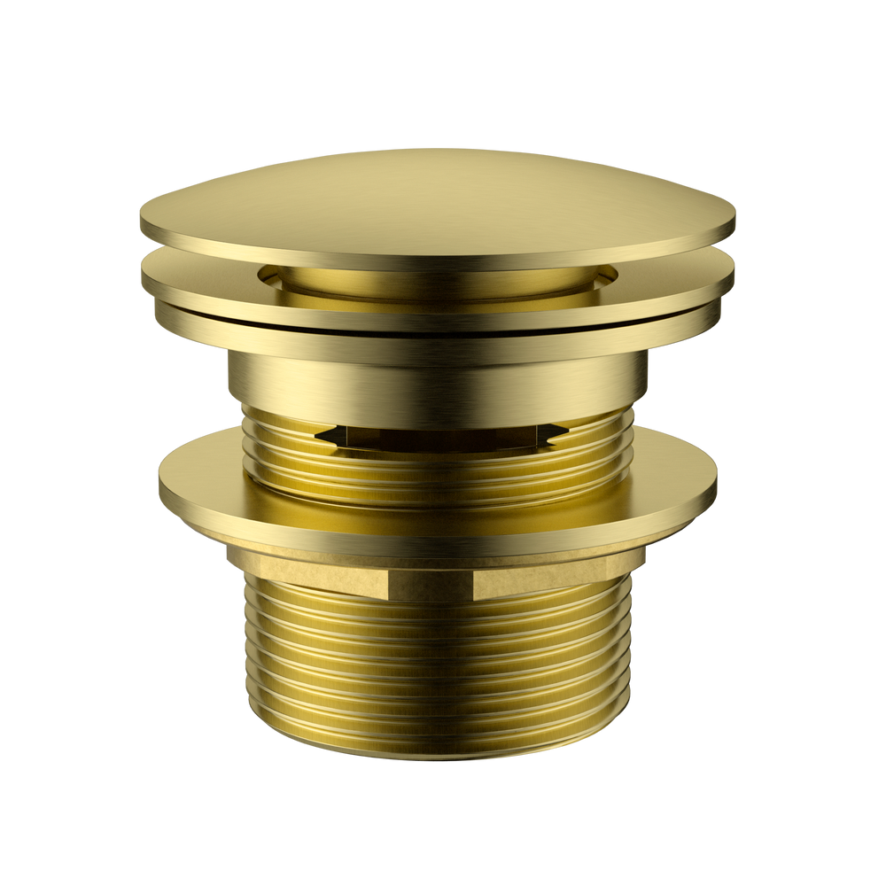 IKON POP-UP PLUG WITH REMOVABLE AND OVERFLOW WASTE BATH BRUSHED GOLD