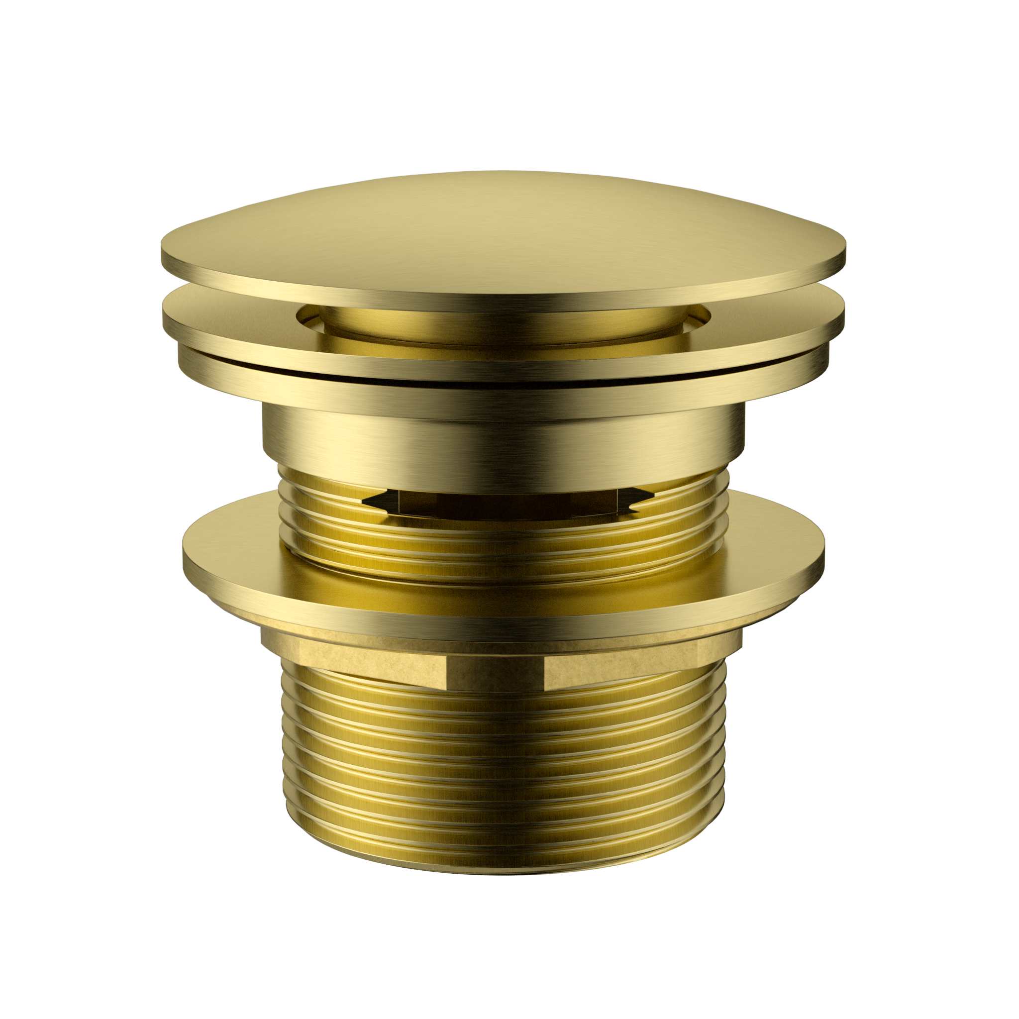 IKON POP-UP PLUG WITH REMOVABLE AND OVERFLOW WASTE BATH BRUSHED GOLD