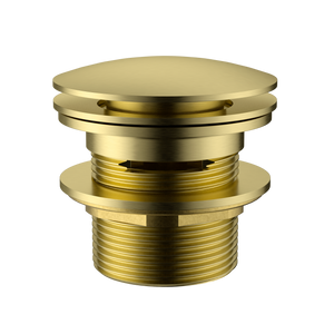 IKON POP-UP PLUG WITH REMOVABLE AND OVERFLOW WASTE BATH BRUSHED GOLD