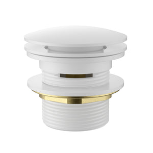 IKON POP-UP PLUG WITH REMOVABLE AND OVERFLOW WASTE BATH GLOSS WHITE