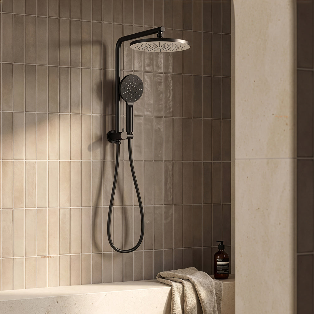 IKON REGAL MINI MULTIFUNCTION SHOWER SET 421MM MATTE BLACK