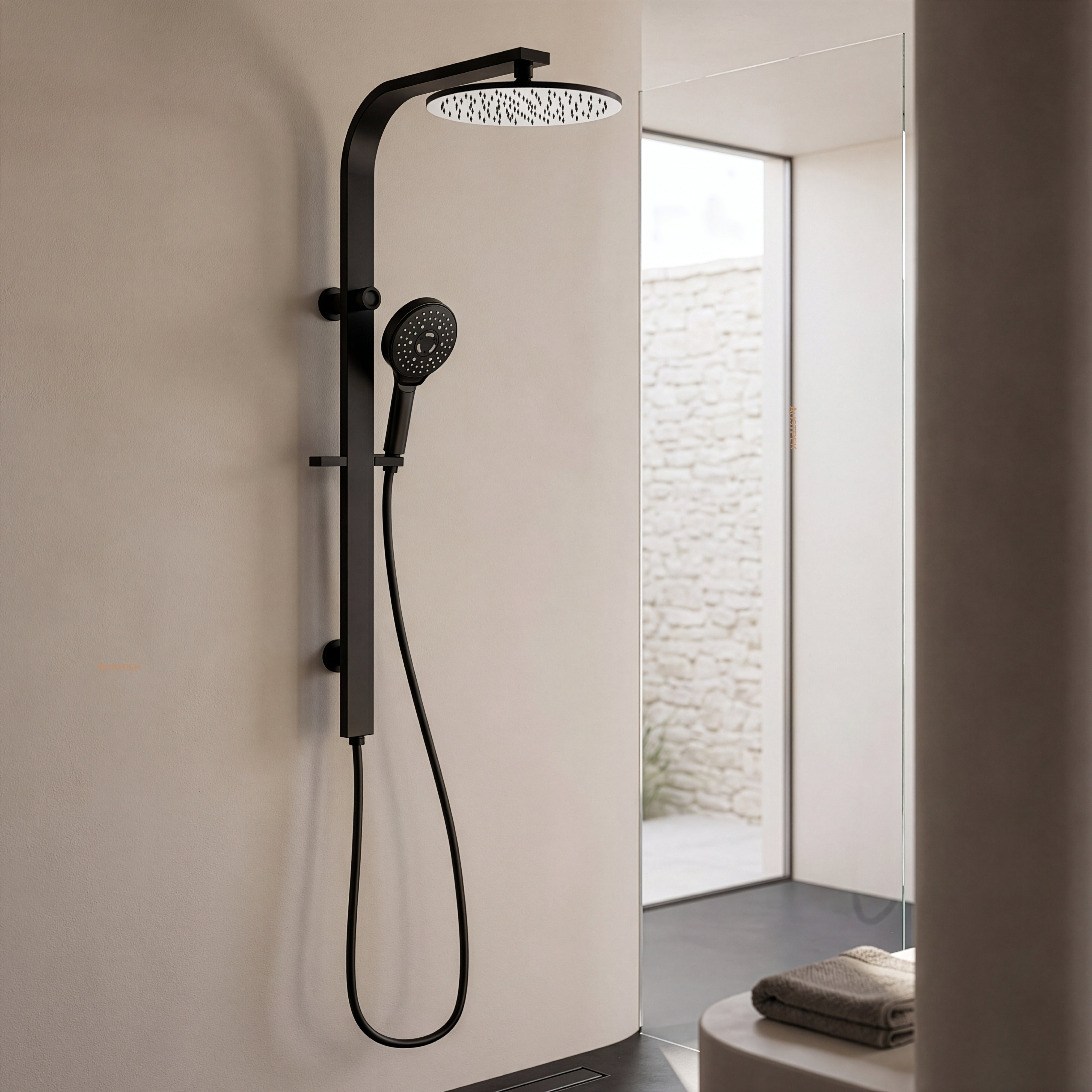 IKON REGAL MULTIFUNCTION SHOWER SET 939MM MATTE BLACK