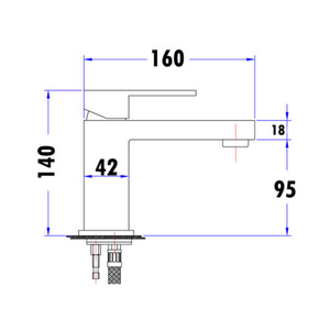 IKON ROSA BASIN MIXER 160MM CHROME
