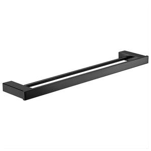 IKON ROSA DOUBLE TOWEL RAIL 610MM MATTE BLACK