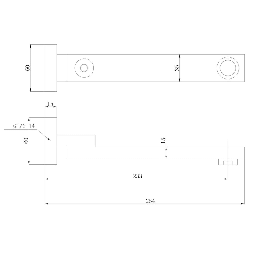 IKON ROSA SWIVEL BATH SPOUT 254MM CHROME