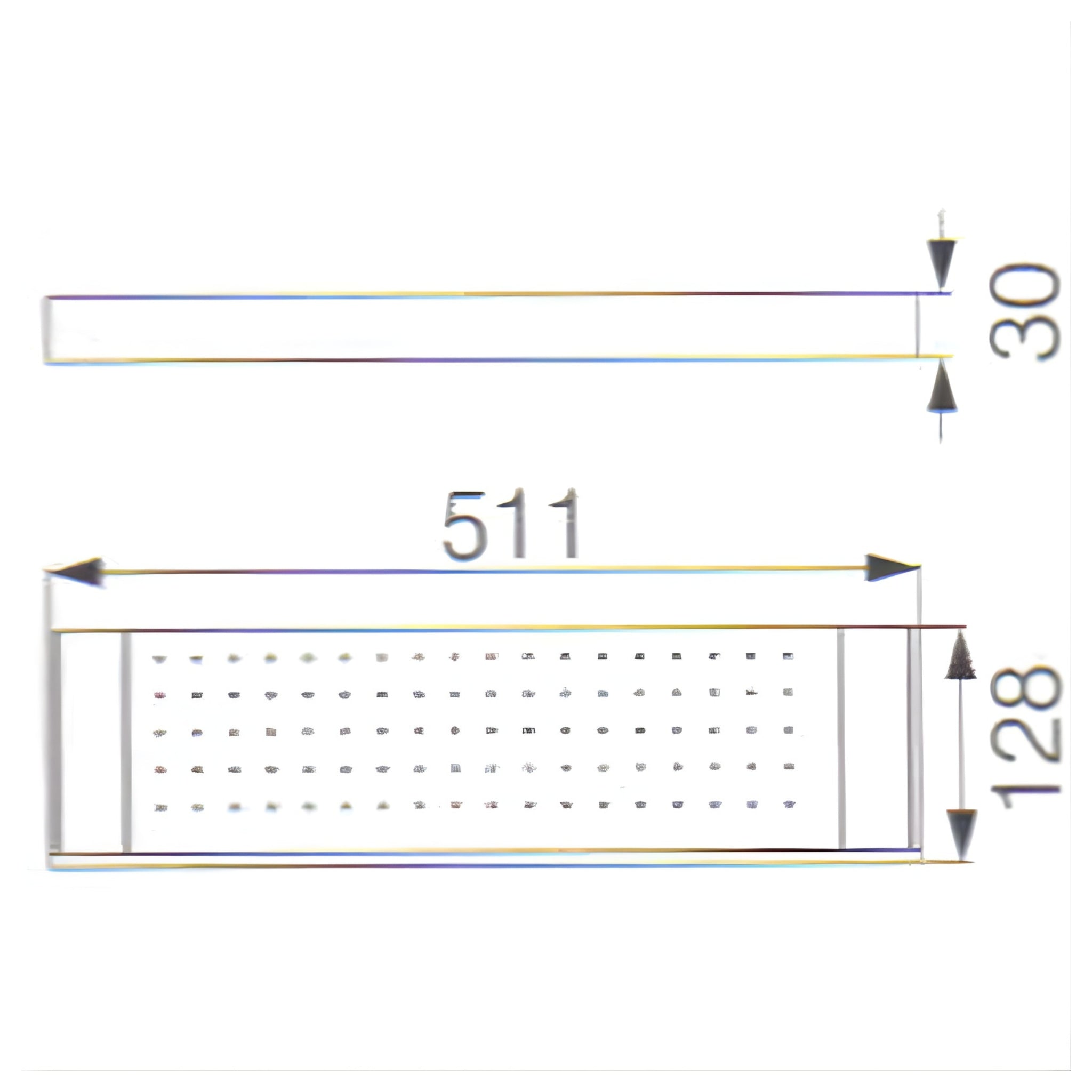 IKON ROSA SHELF GLASS 511MM MATTE BLACK