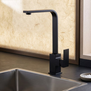 IKON ROSA SINK MIXER 335MM MATTE BLACK