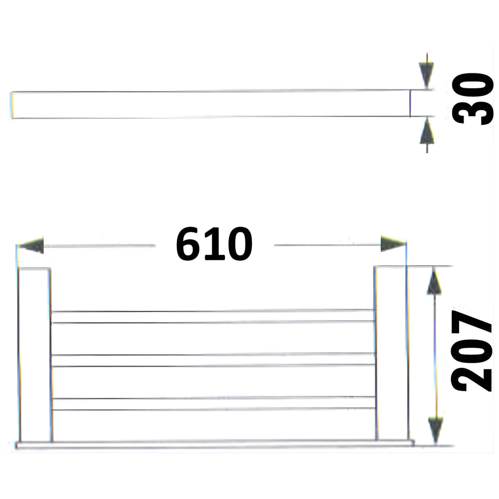 IKON ROSA TOWEL RACK 610MM MATTE BLACK