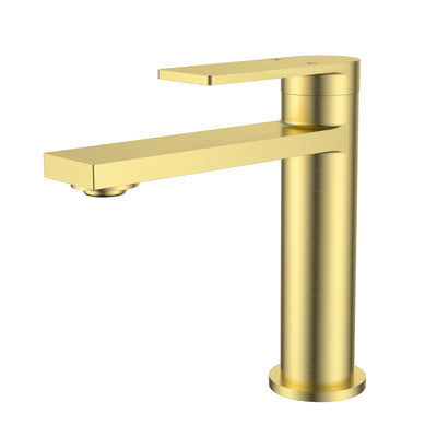 IKON RUKI LEAD FREE BASIN MIXER 162MM BRUSHED GOLD