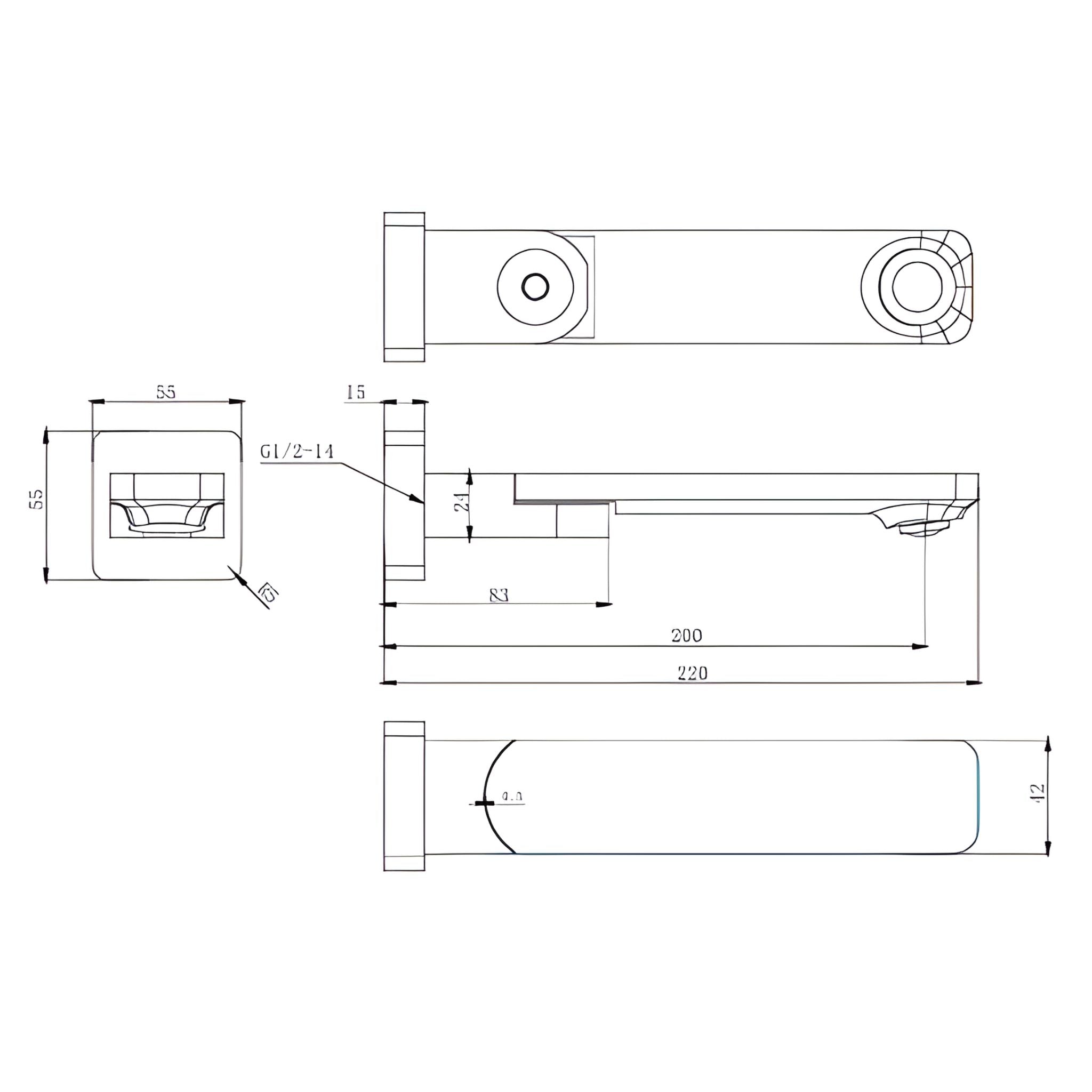 IKON RUKI SWIVEL SPOUT 220MM CHROME