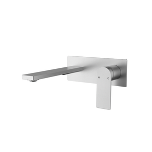 IKON RUKI WALL BASIN MIXER 192MM BRUSHED NICKEL