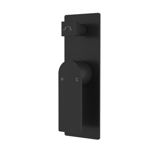 IKON RUKI WALL MIXER DIVERTER 196MM MATTE BLACK