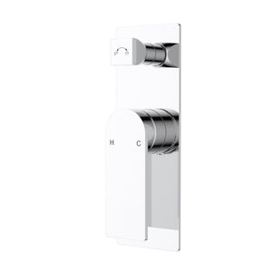 IKON RUKI WALL MIXER WITH DIVERTER 196MM CHROME