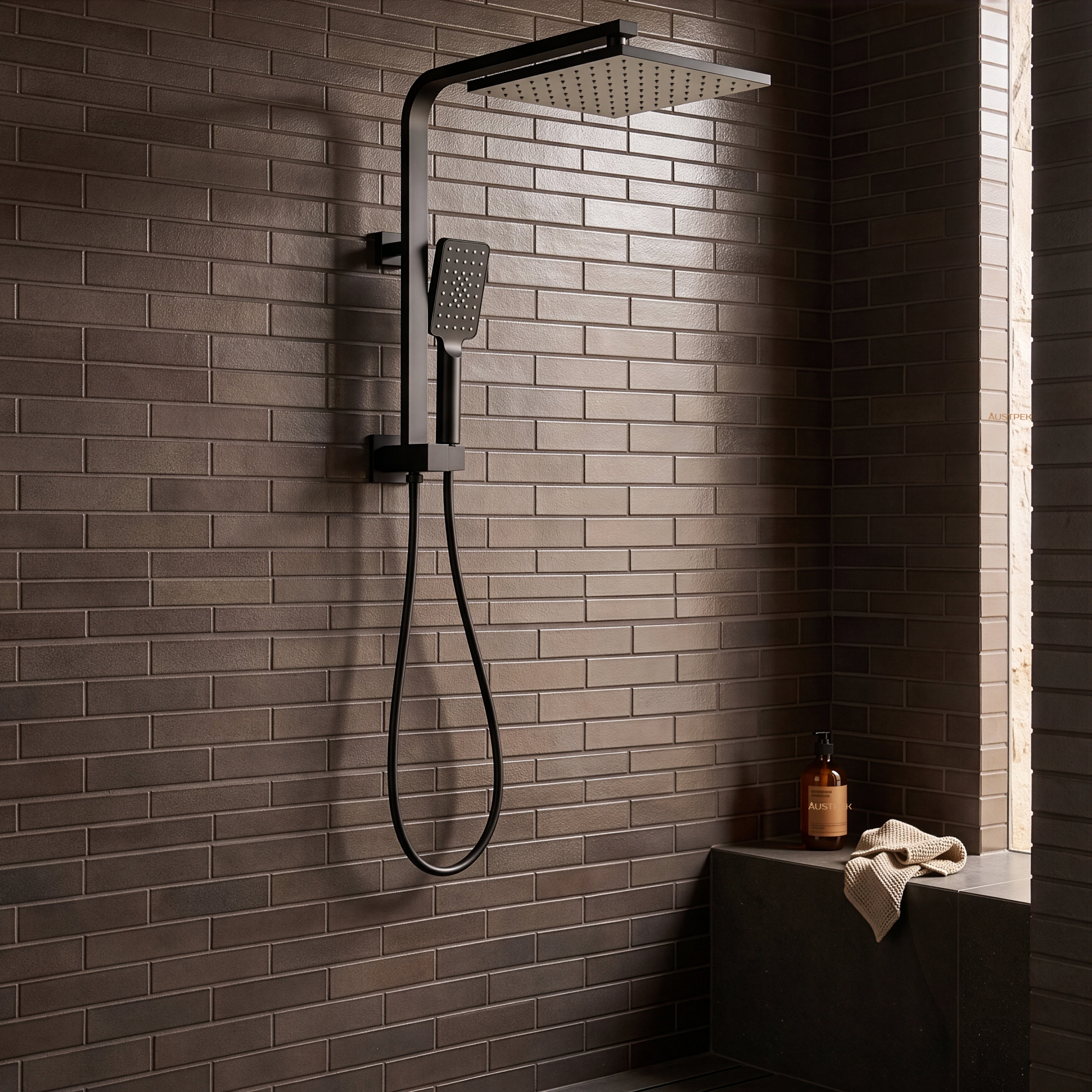 IKON SANDO MINI MULTIFUNCTION SHOWER SET 446MM MATTE BLACK