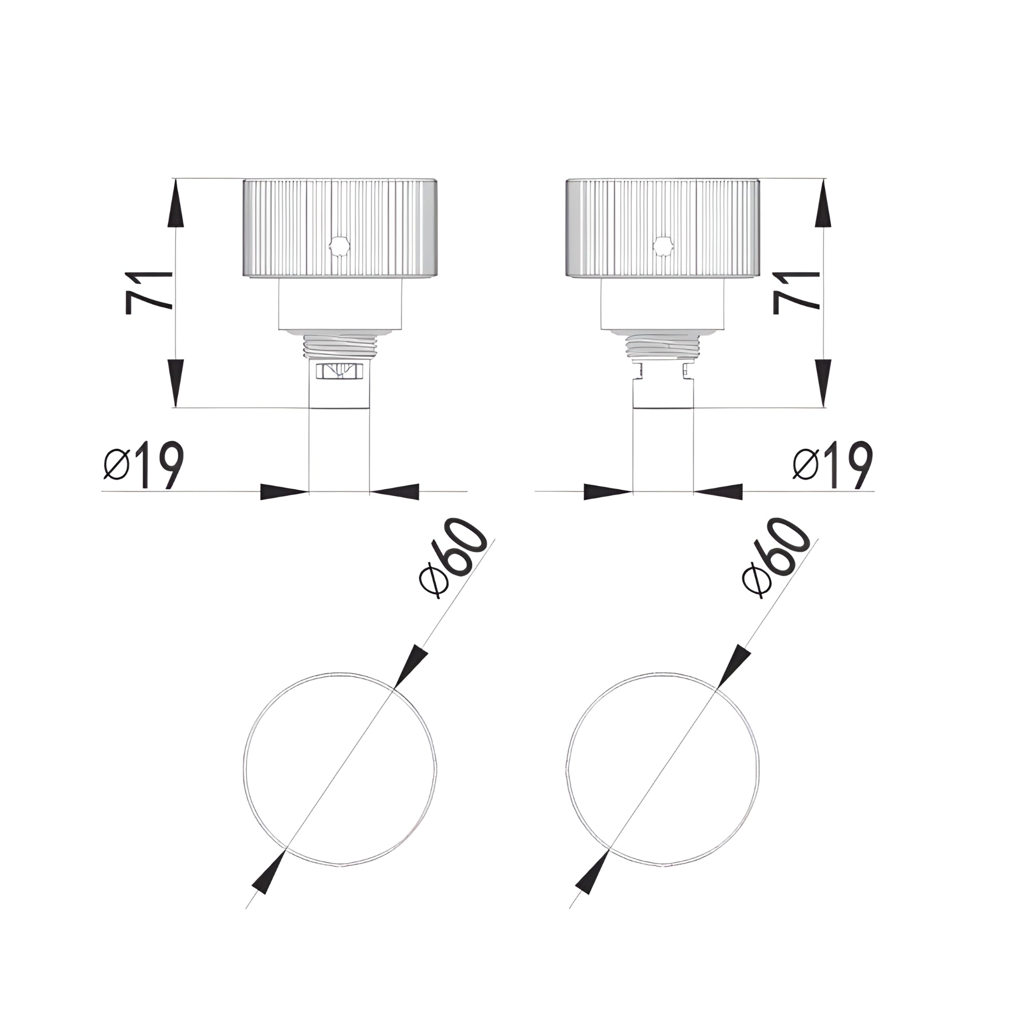 IKON SOKO LEAD FREE 1/4 TURN WALL TOP ASSEMBLY CHROME