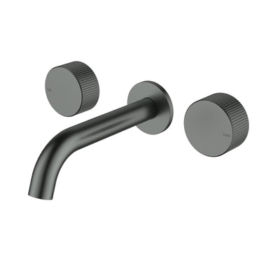 IKON SOKO LEAD FREE WALL BASIN SET 192MM GUN METAL