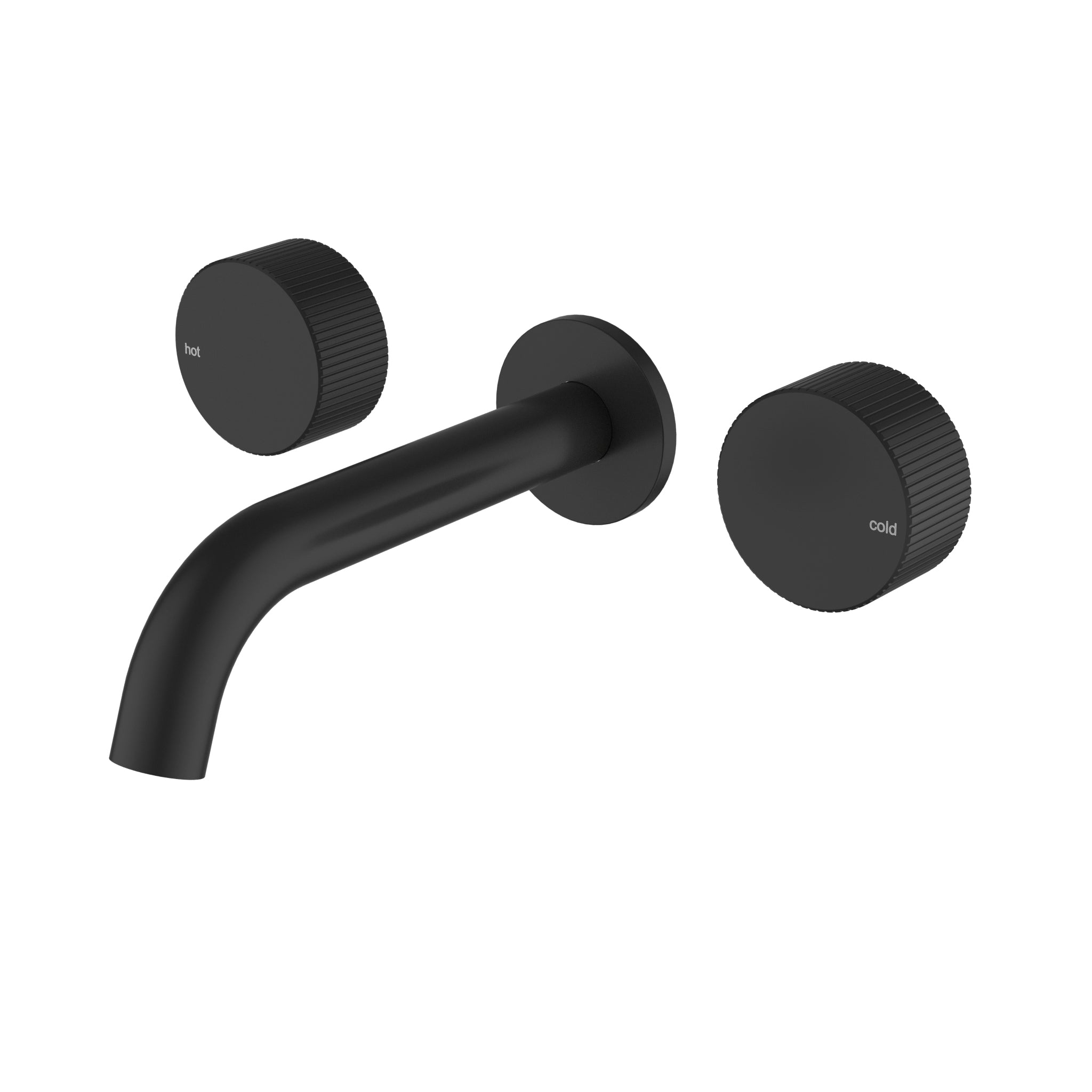 IKON SOKO LEAD FREE WALL BASIN SET 192MM MATE BLACK