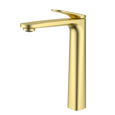 IKON SULU II LEAD FREE HIGH RISE BASIN MIXER 279MM BRUSHED GOLD