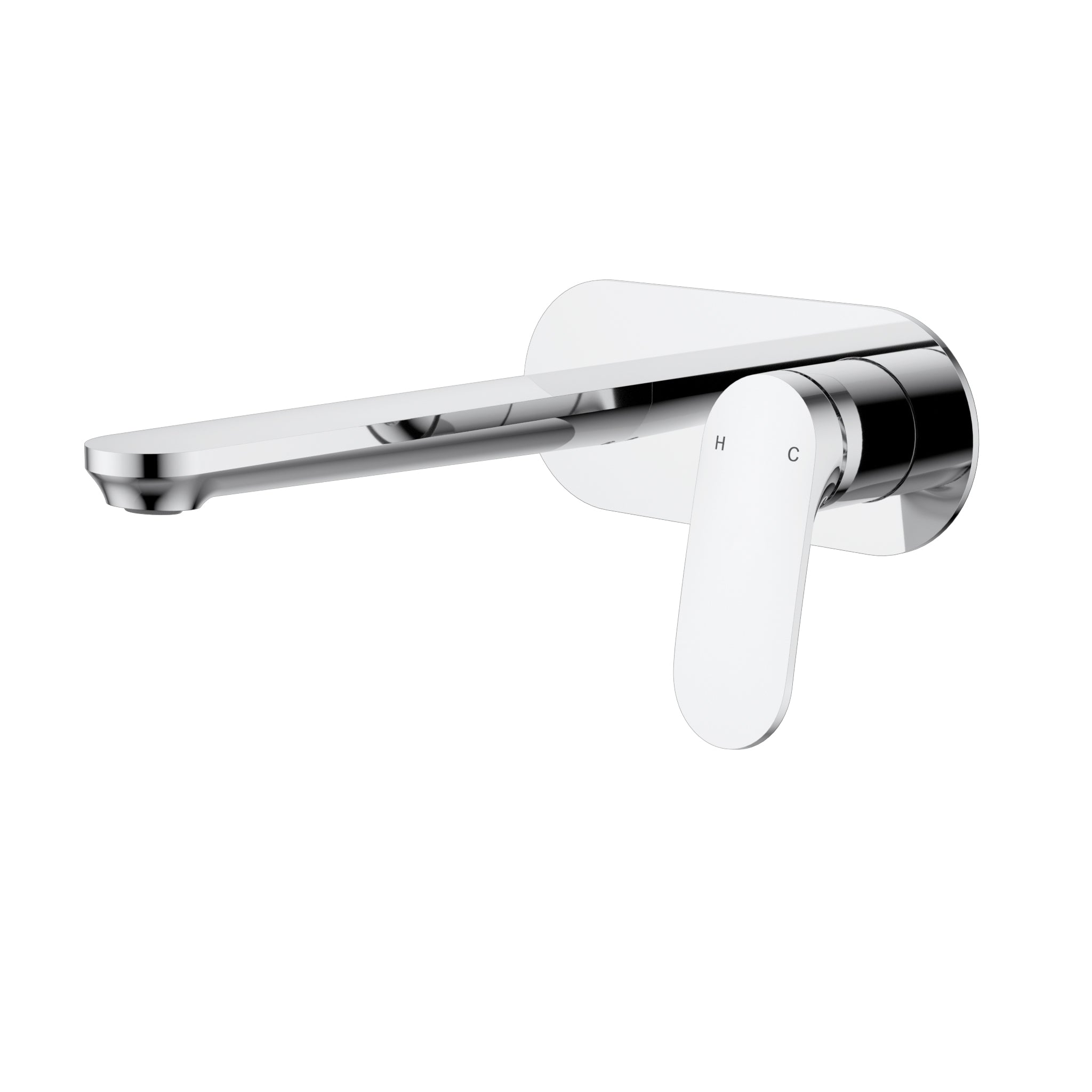 IKON SULU II LEAD FREE WALL BASIN MIXER TRIM KIT WITH ROUGH IN BODY 223MM CHROME