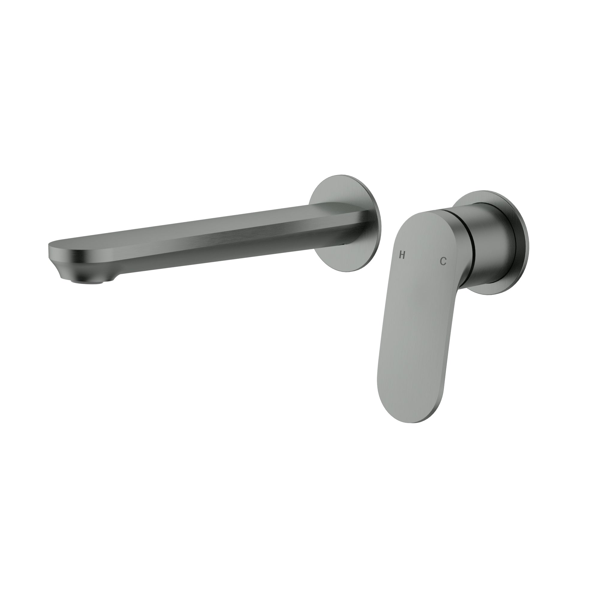 IKON SULU II LEAD FREE WALL BASIN MIXER TRIM KIT WITH ROUGH IN BODY 222MM GUN METAL