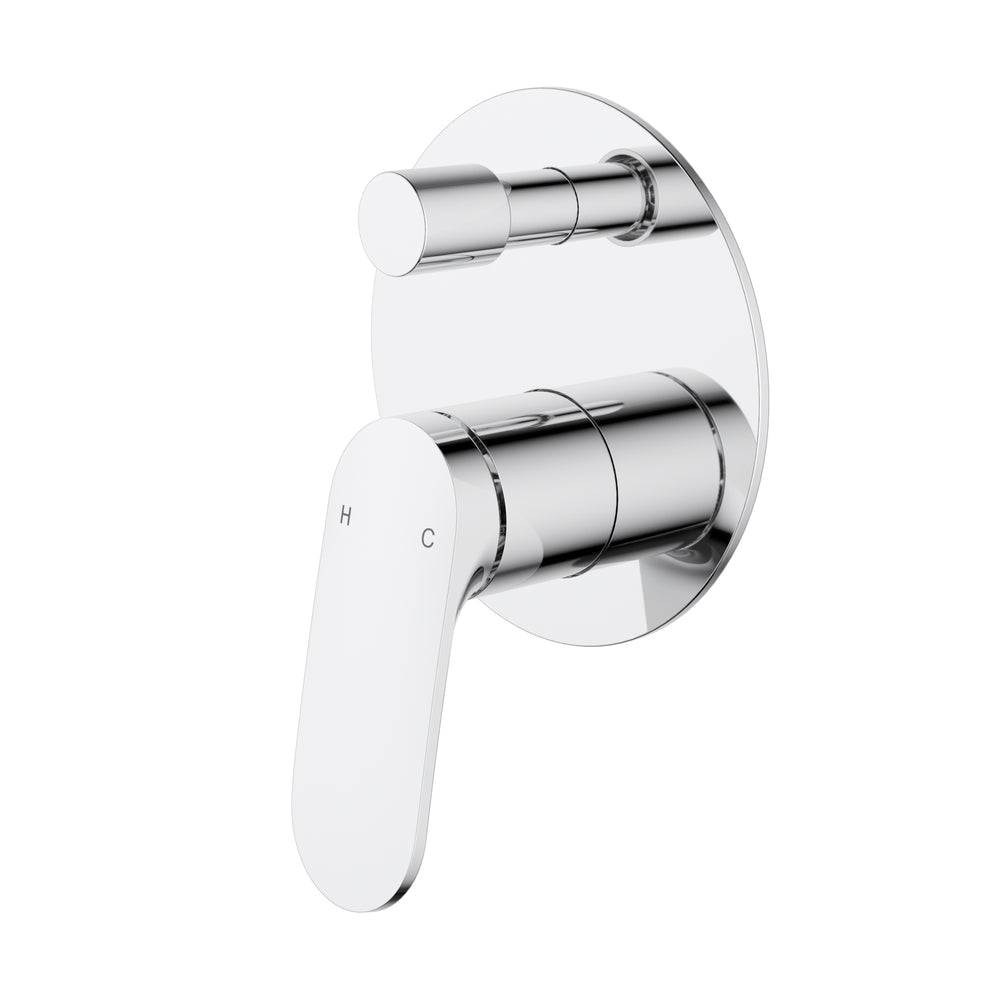 IKON SULU II WALL DIVERTER MIXER TRIM KIT WITH ROUGH IN BODY 136MM CHROME
