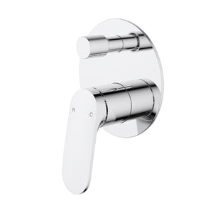 IKON SULU II LEAD FREE WALL DIVERTER MIXER TRIM KIT WITH ROUGH IN BODY 136MM CHROME