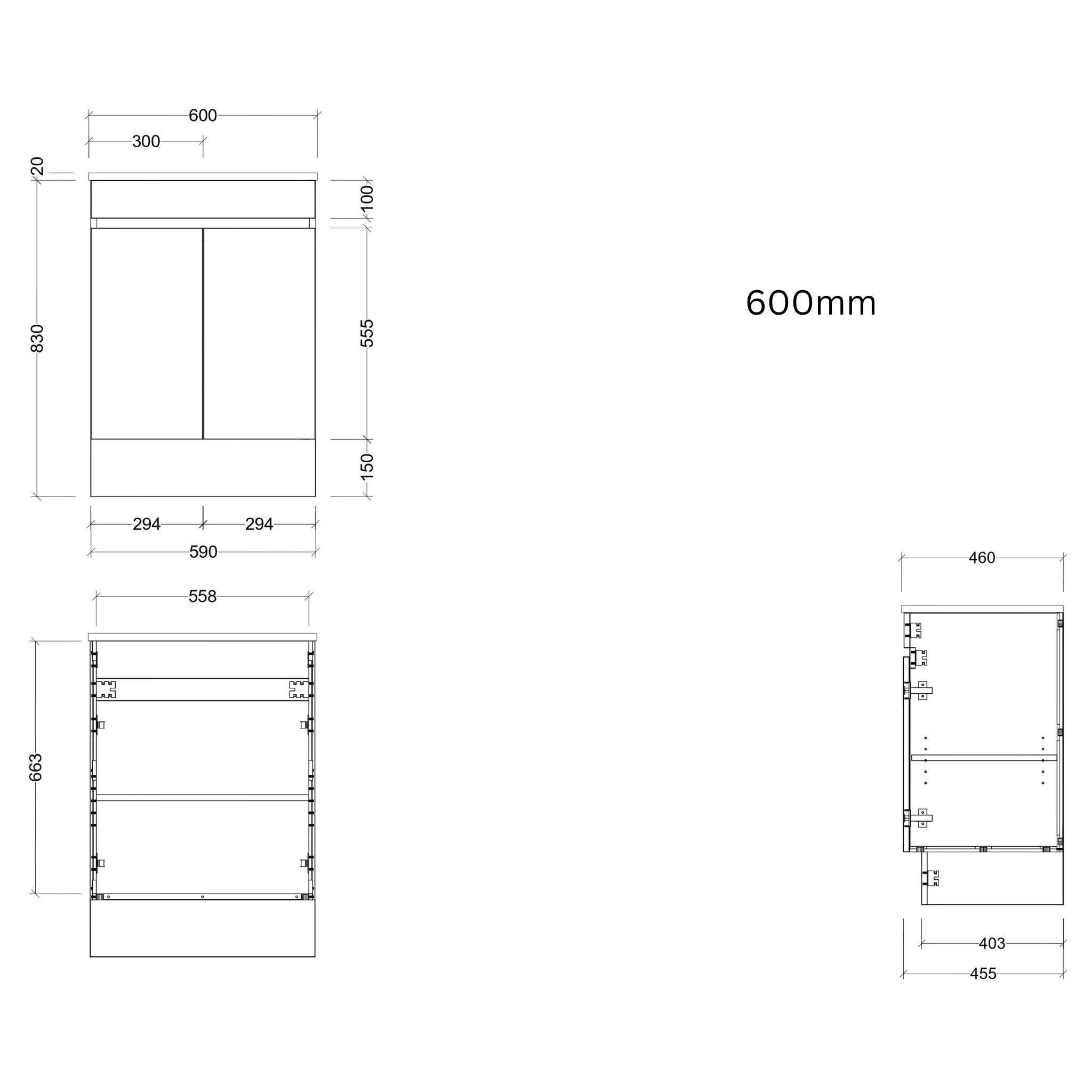 TIMBERLINE INDIANA CUSTOM FLOOR STANDING VANITY (ALL SIZING)