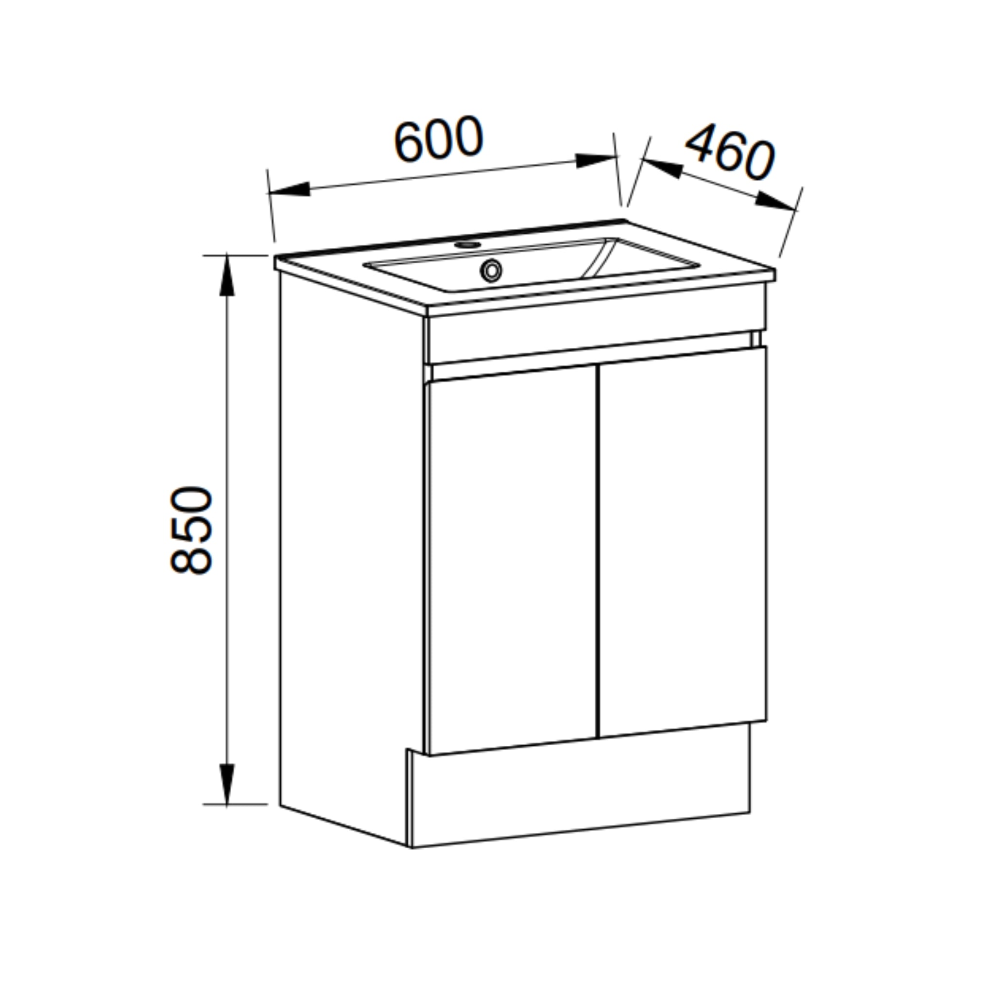 TIMBERLINE INDIANA CUSTOM FLOOR STANDING VANITY (ALL SIZING)