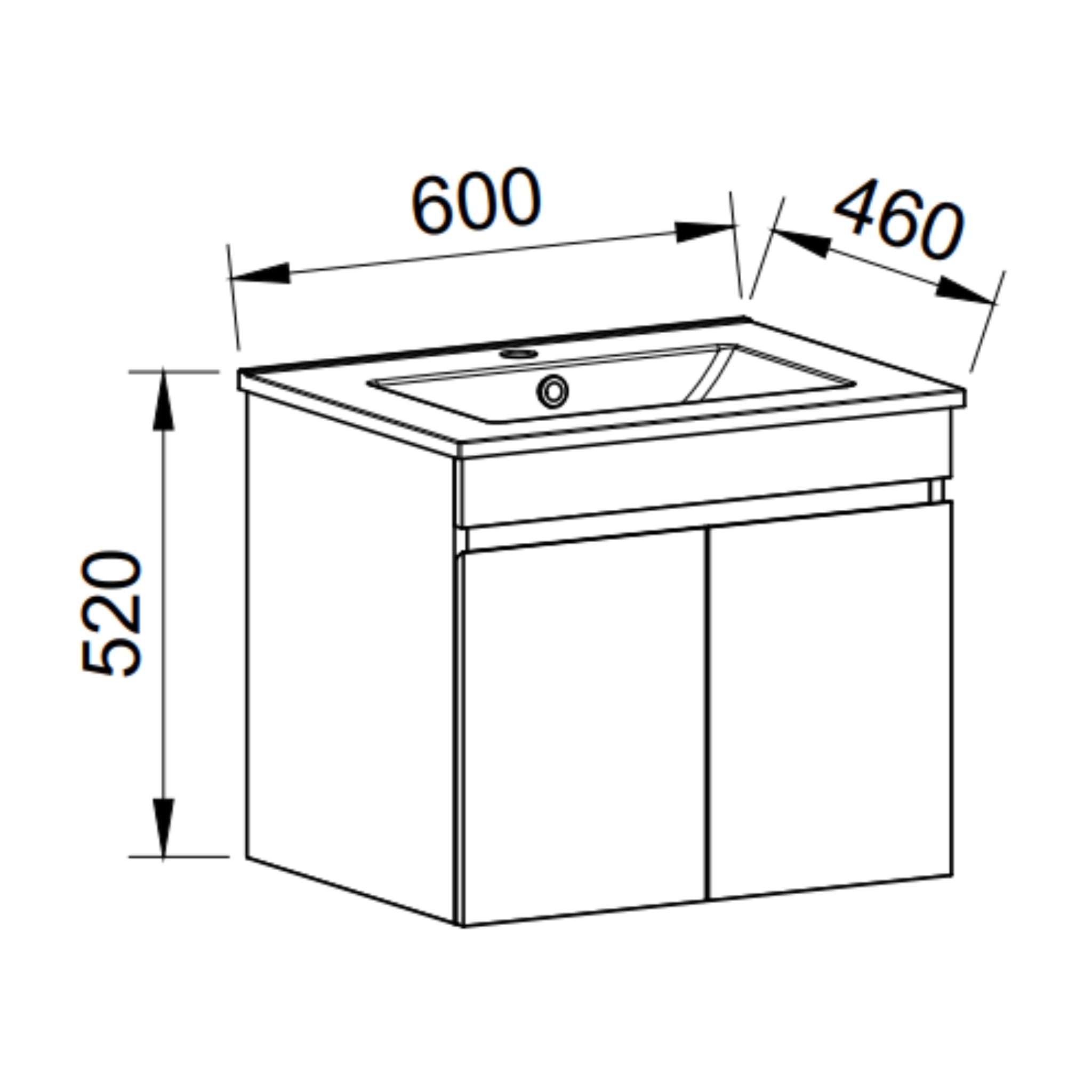 TIMBERLINE INDIANA CUSTOM WALL HUNG VANITY (ALL SIZING)