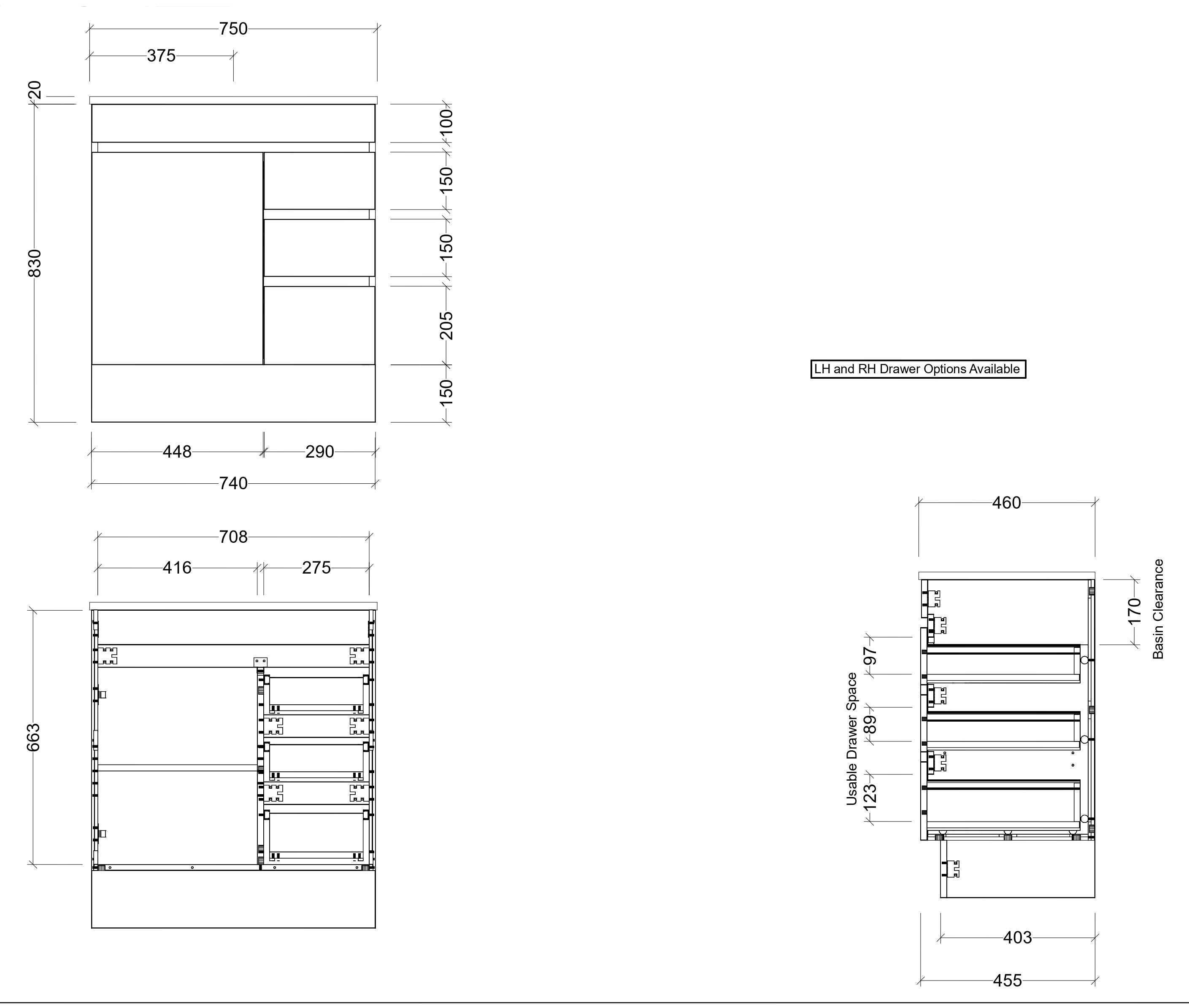 TIMBERLINE INDIANA CUSTOM FLOOR STANDING VANITY (ALL SIZING)