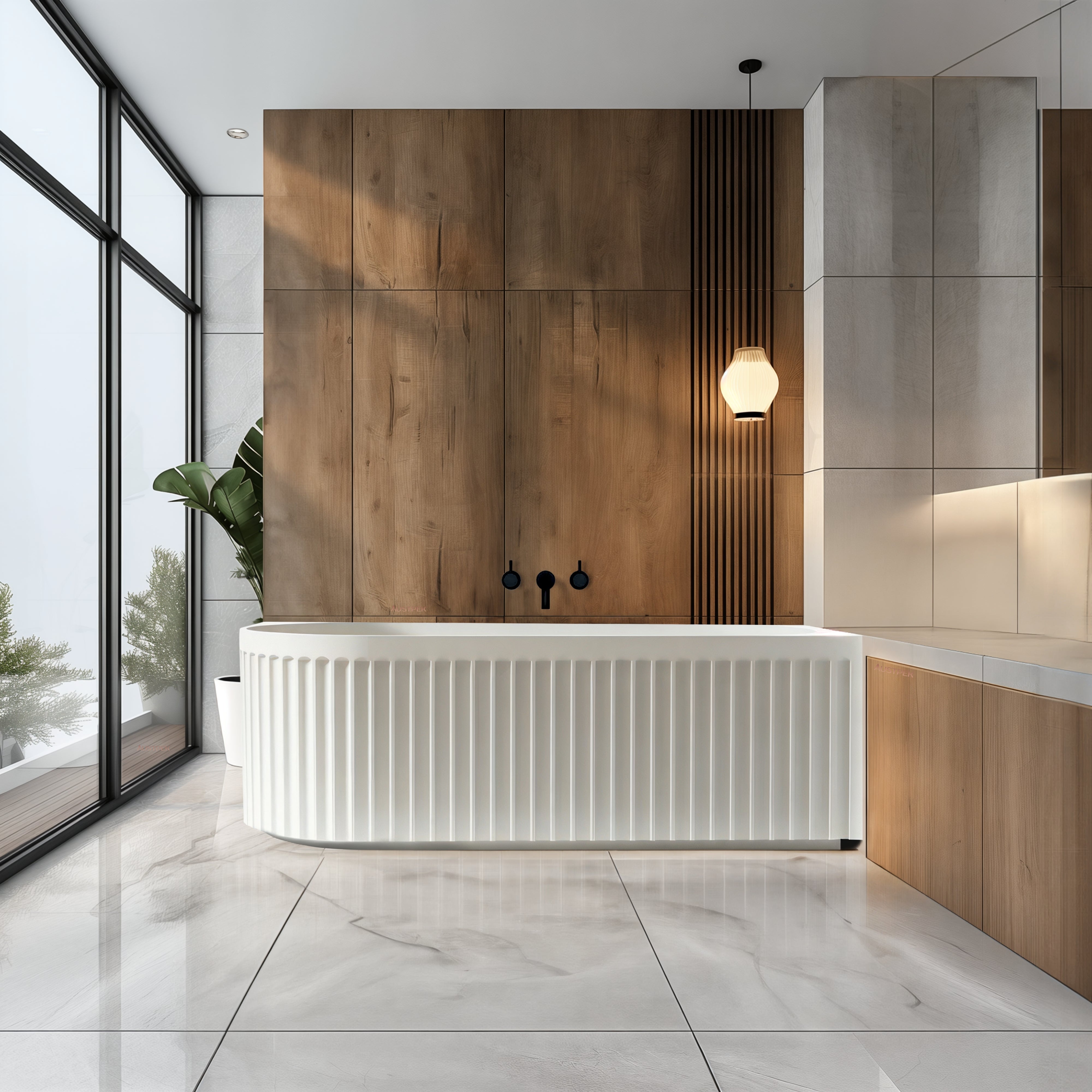 INFINITY ARTEMIS RIGHT CORNER BATHTUB MATTE WHITE (AVAILABLE IN 1500MM AND 1700MM)