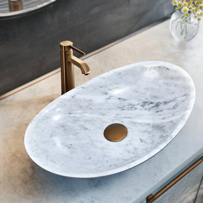 INFINITY ART BASIN NATURE STONE OVAL MARBLE 480MM