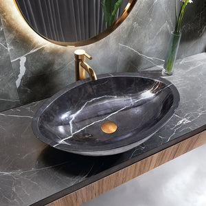 INFINITY ART BASIN NATURE STONE OVAL MARBLE 600MM