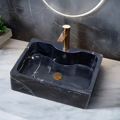 INFINITY ART BASIN NATURE STONE RECTANGULAR MARBLE 500MM