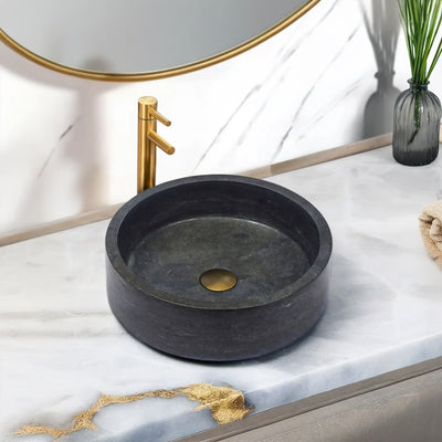 INFINITY ART BASIN NATURE STONE ROUND MARBLE 400MM