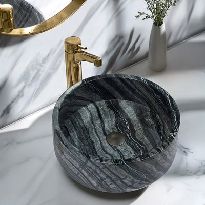 INFINITY ART BASIN NATURE STONE ROUND MARBLE 420MM