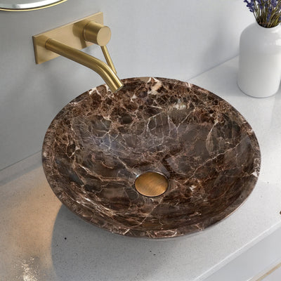 INFINITY ART BASIN NATURE STONE ROUND MARBLE 420MM